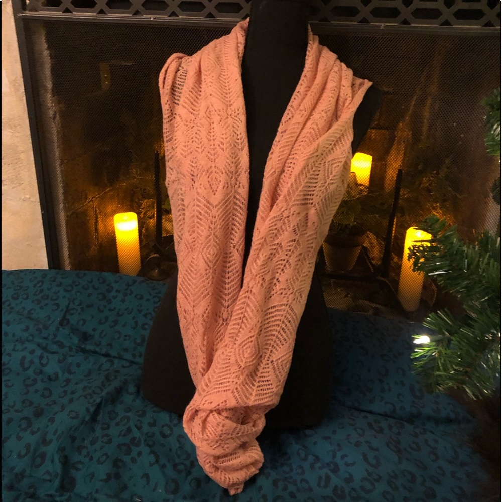 Beautiful Light Pink Infinity Scarf